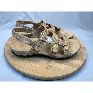Vionic Sandal Size 8 Women's Amber Cork Strap Adjustable Walk Orthotic Arch